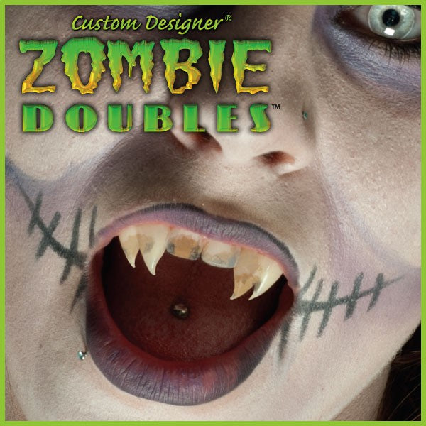 Zombie Doubles Kit Effektzähne Anwendungsbeispiel